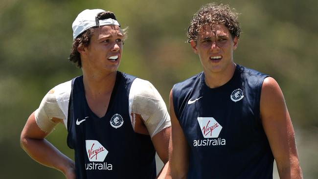 Jack Silvagni and Charlie Curnow are a key part of the Blues’ future. Pic: Getty Images