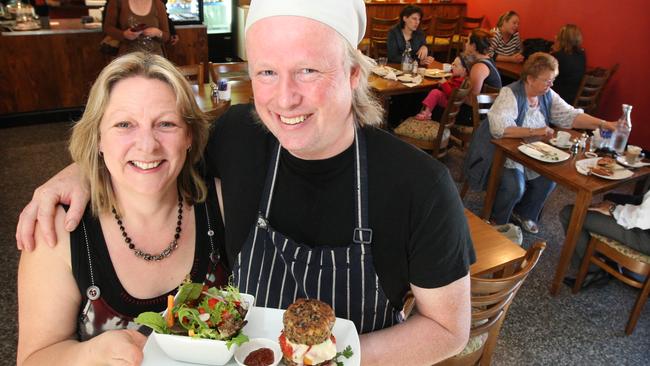 Husband and wife team, Heather and Jonathan Holmes-Ross in The Artisan Cafe at Blackwood.