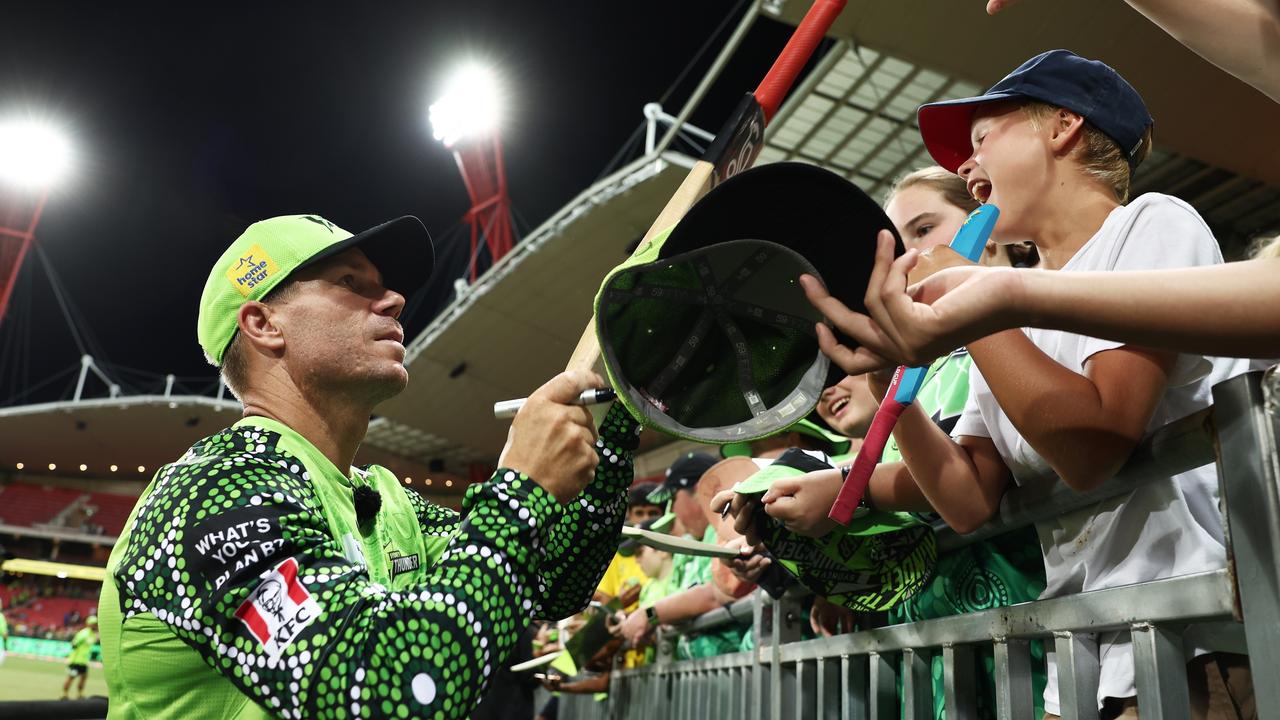 The return of stars such as David Warner to not only the playing field but the commentary booth has done wonders for BBL viewership. (Photo by Matt King/Getty Images)