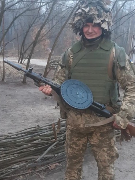 Oksana Schevchenko's brother Roma serving in the Ukrainian Army against Russia.