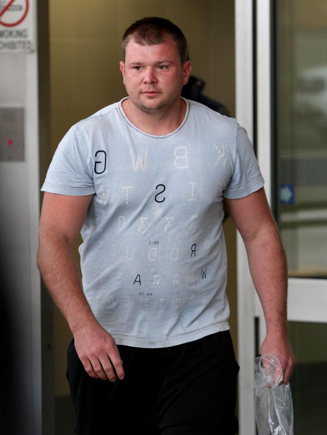 Ryan Mciver outside the Brisbane watchhouse. Picture: Steve Pohlner