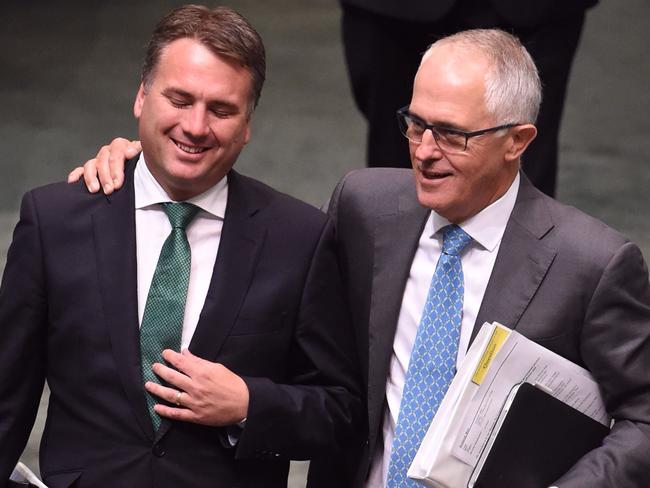 *Jamie Briggs with Malcolm Turnbull / Picture: Mick Tsikas