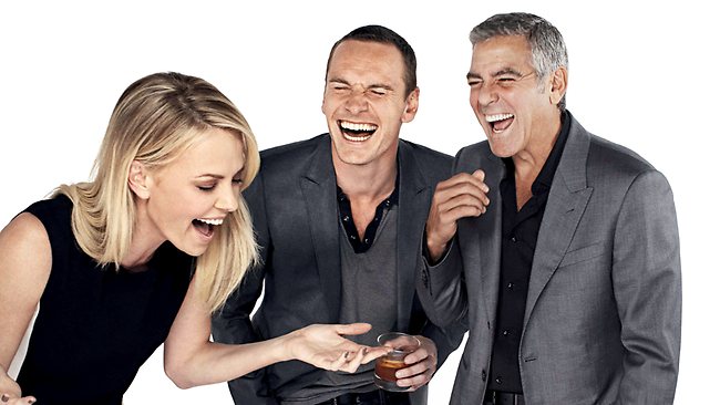 clooney w/ theron and fassbender