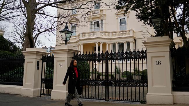 A mansion owned by Russian billionaire Roman Abramovich in London. Picture: AFP