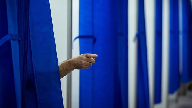 Inside the Melbourne Exhibition Centre COVID-19 Vaccination Centre. Picture: Getty