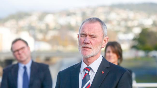 Launceston mayor Albert van Zetten at the announcement of the construction tender for the next stage of UTAS' northern transformation in Launceston. Picture: PATRICK GEE