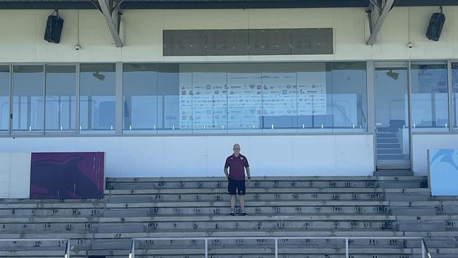 Rob Crow from the Management of Browne Park in the Jack Crow Stand, which is set to be replaced as part of the $54 million redevelopment.