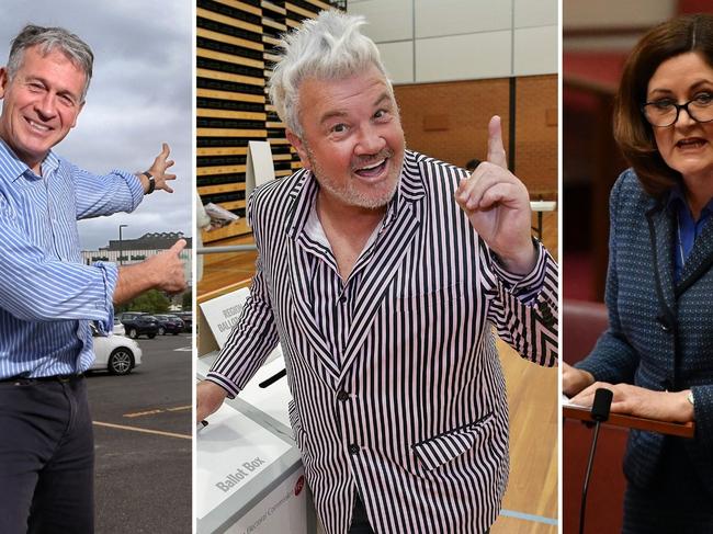 Bruce Harwood, Darryn Lyons and Sarah Henderson.