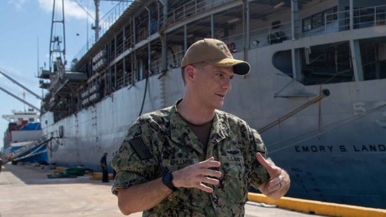 USS Emory S. Land: warship pulls into Darwin, nuclear submarine ...