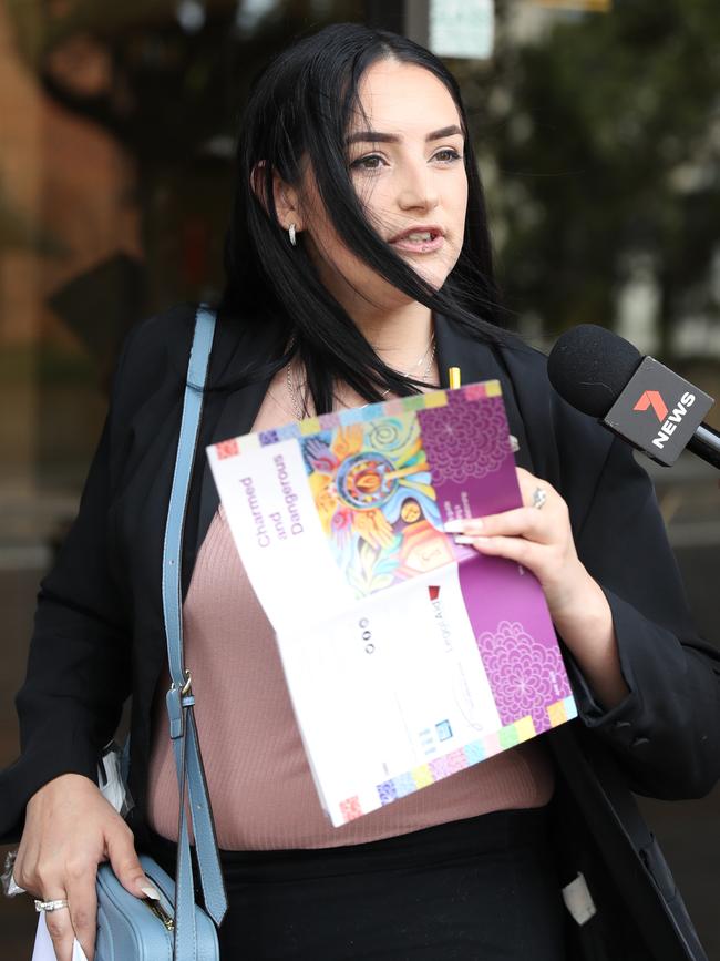 Annelise Sunderland outside Parramatta court on Tuesday. Picture: John Grainger