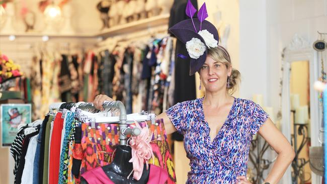 Beck Child, owner of Lulubelle's Clothing in Collins Avenue, is running the Melbourne Cup fashion parade at Cazaly’s for the fourth year in a row. This year it features her new charity clothing line Make The Shift, which donates proceeds to women in need. PICTURE: PASCO ROGATO