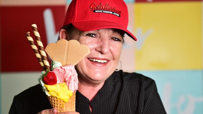 Gelatissimo company director Astrid Orne-Gliemann at the new store on Palmer Street. Picture: Shae Beplate.