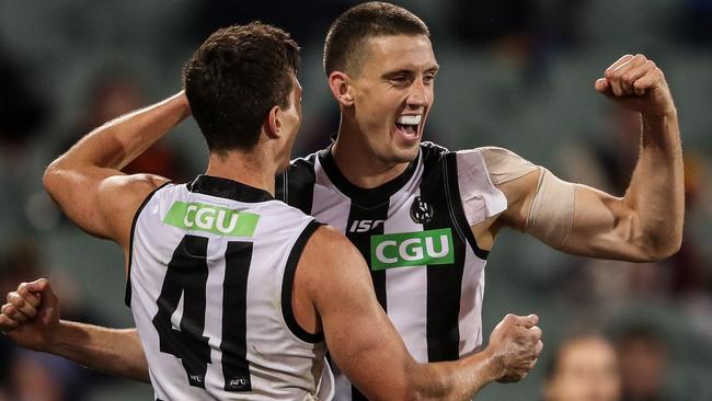 Darcy Cameron is developing into a solid tall target for the Pies. Picture: AFL Photos/Getty Images