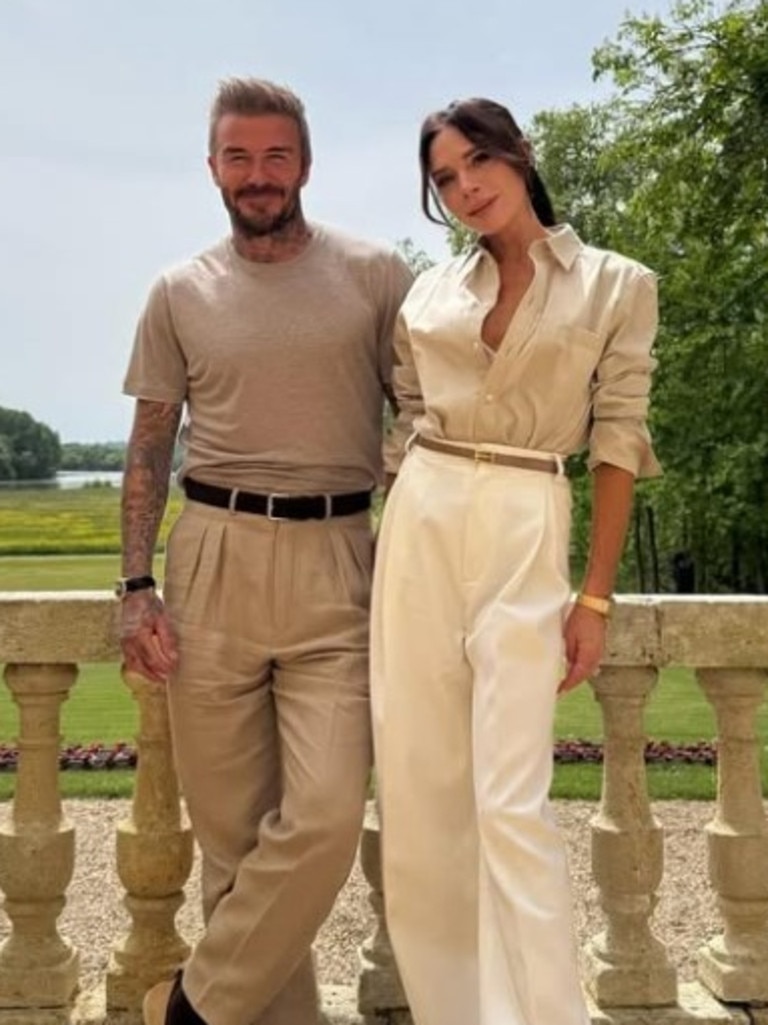 David and Victoria pose a relaxed portrait after the luxe shindig. Photo: Instagram