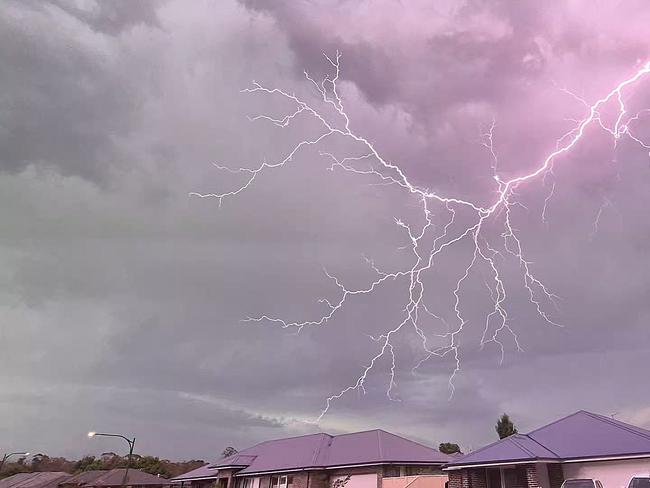 Lightning over Nattai Ponds in the NSW Southern Highlands. Picture: David Hofman