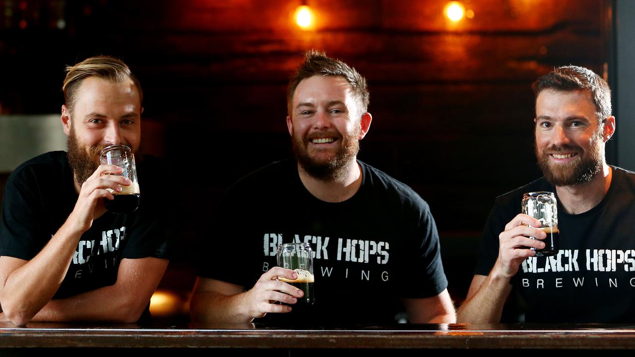 Black Hops founders Eddie Oldfield, Michael McGovern and Dan Norris. Picture: Kit Wise