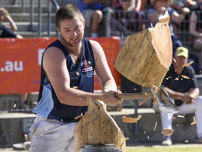 The woodchopping competition.