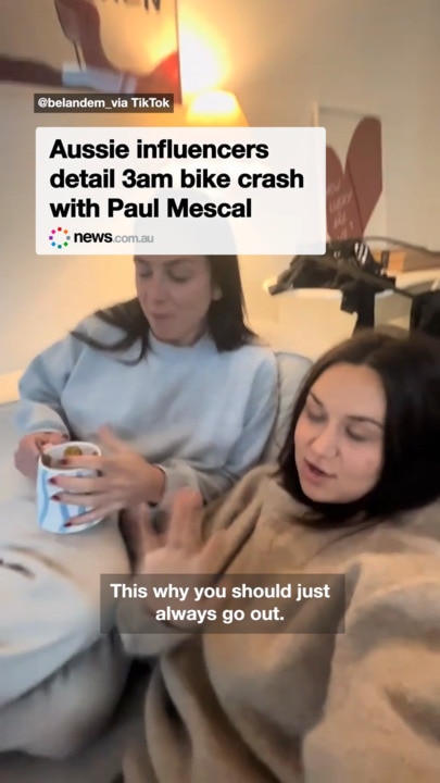 Aussie influencers detail 3am bike crash with Paul Mescal