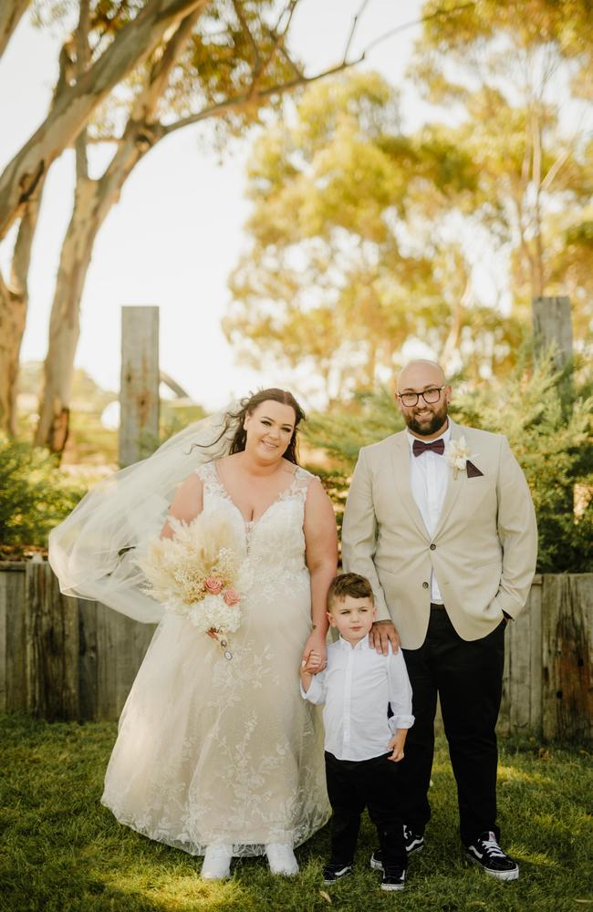 Chantel and Travis wed on February 18 at Warrawong Estate in Eynesbury. Picture: Single Soul