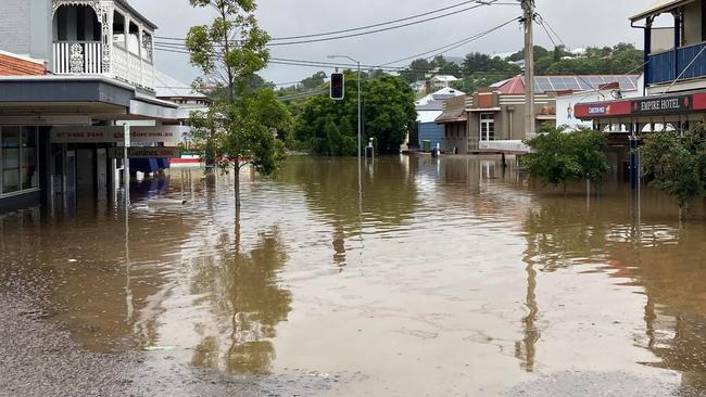 Mary Street floods in the heart of Gympie: February 26, 2022