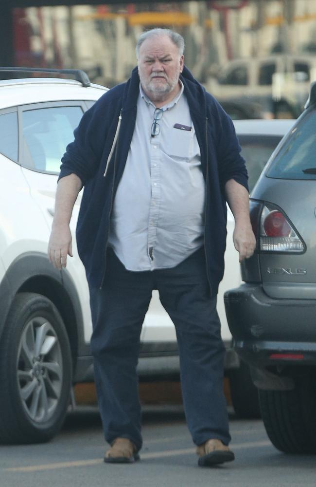 Thomas Markle spotted grocery shopping in wake of daughter Meghan and Prince Harry stepping down as senior members of the royal family. Picture: Splash/Media Mode