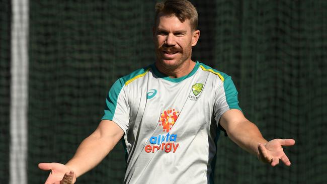 Can Australia’s alpha male David Warner save the top order? Picture: Popperfoto/Getty Images