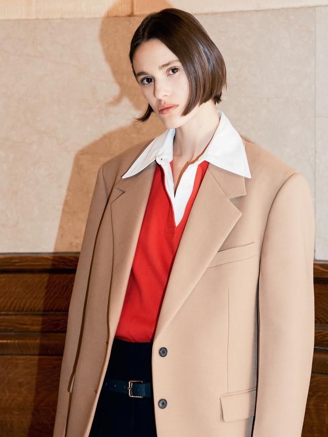 Aleyna FitzGerald backstage at Tommy Hilfiger autumn/winter ‘24/’25. Picture: Weston Wells/WWD via Getty Images