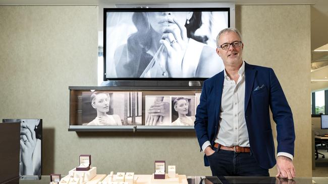 Michael Hill CEO Daniel Bracken says the jewellery retailer has seen a strong uplift. Picture: Richard Walker