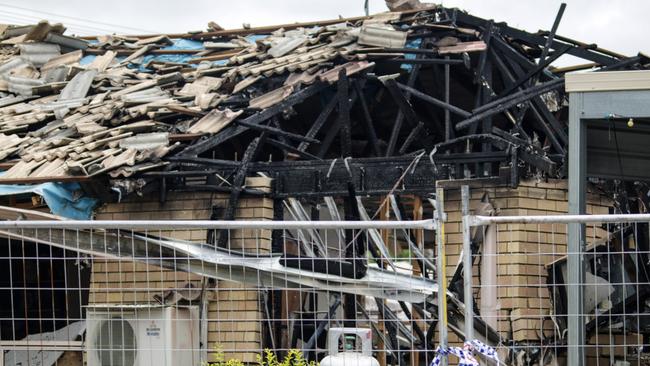 Aftermath of gas explosion in a home on Goodchild Dr, Murgon, February 28, 2021. Picture: Dominic Elsome