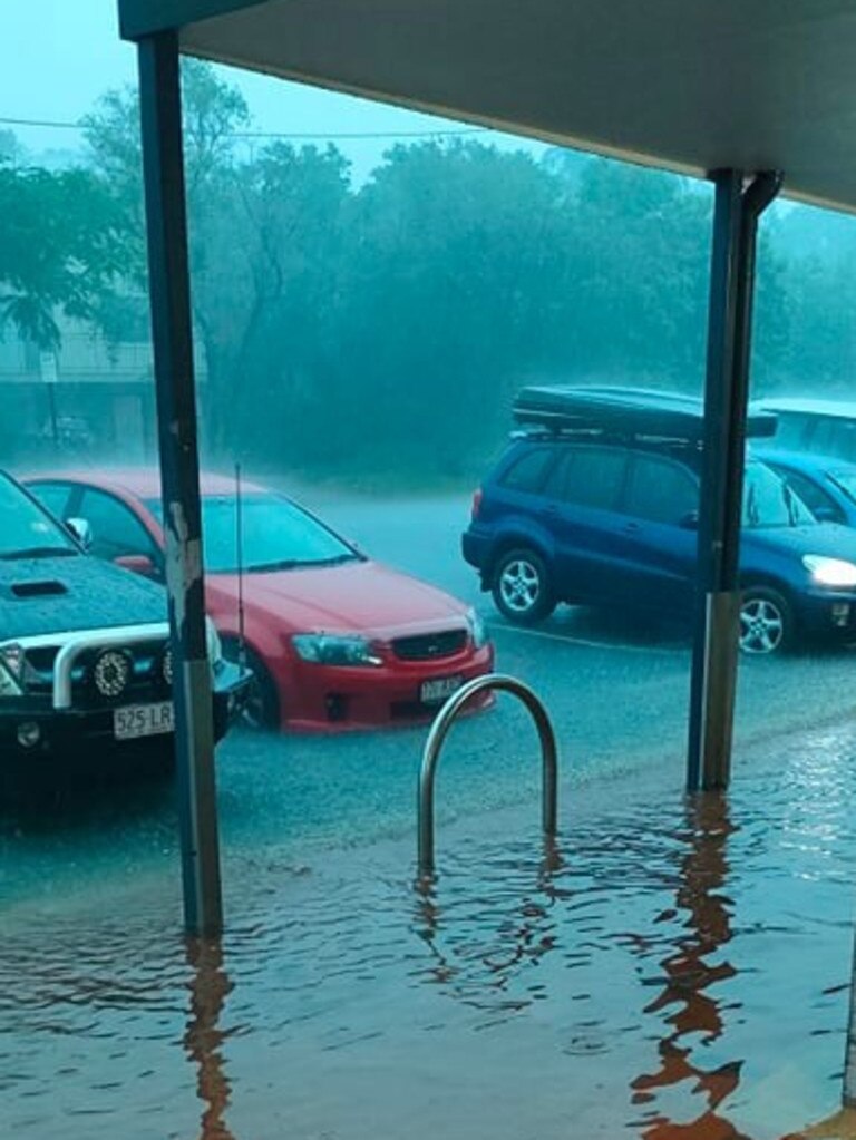 Flooding hits Emerald St, Cooroy, on January 2. Picture: Brendan Lewis