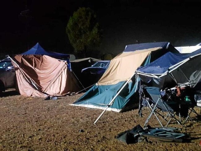 Campsites were flooded and washed away when rain crashed the party in 2019. Supplied.