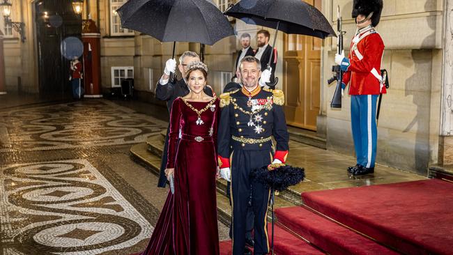 Crown Princess Mary and Crown Prince Frederik arrive at Amalienborg Palace for the traditional new year reception on January 1.Picture: Getty Images.