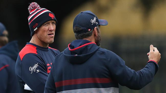 Roosters assistant coach Craig Fitzgibbon is the frontrunner to replace John Morris at Cronulla. Picture: Brett Costello