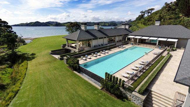 Helena Bay Lodge’s plush pool.