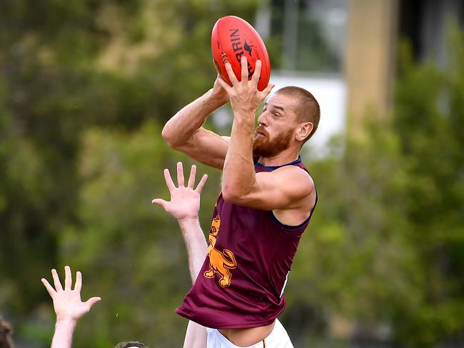 Palm Beach Currumbin player Liam Jones QAFL Morningside v Palm Beach Currumbin Saturday April 9, 2022. Picture: John Gass