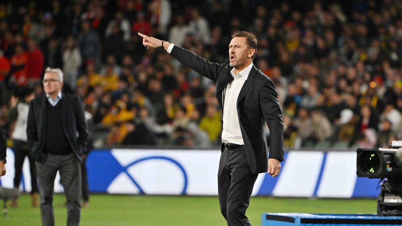 Socceroos coach Tony Popovic hopes to guide his team to victory in Japan. Picture: Brenton Edwards / AFP