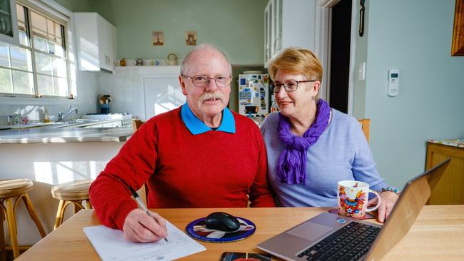 Scams targeting elderly people are common. Westpac helped John Jones, 71 and his wife Valerie, 69, from losing a great deal of money. Picture: Supplied