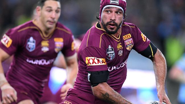 Johnathan Thurston in action for Queensland in 2017.