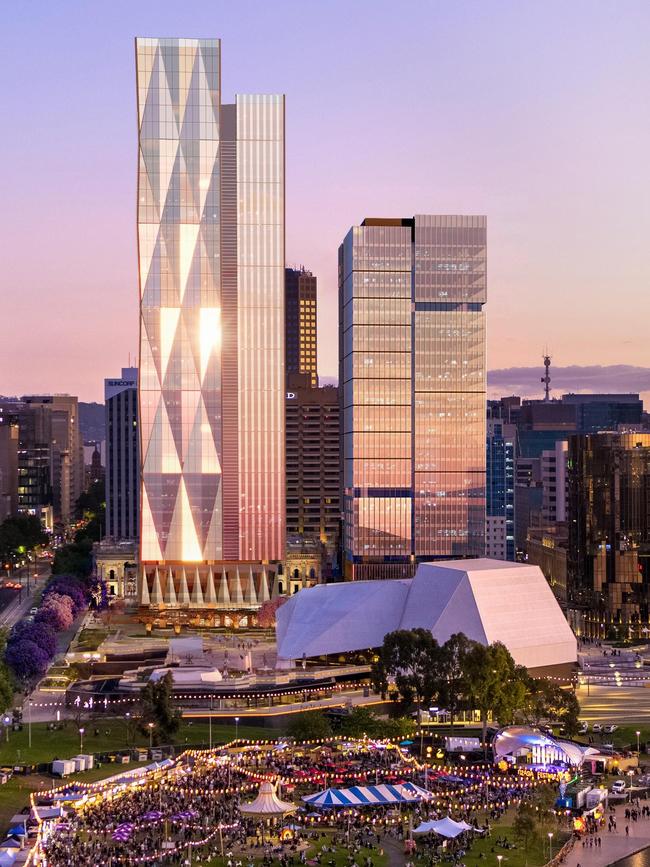 New landmark second tower at the Festival Plaza site. Picture: Supplied