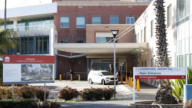 Liverpool Hospital is in the midst of a major Covid outbreak. Picture: Jonathan Ng