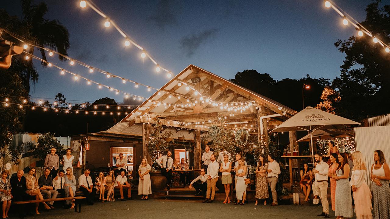 The beautiful wedding at Pomona Distilling Co. Picture: Graeme Passmore