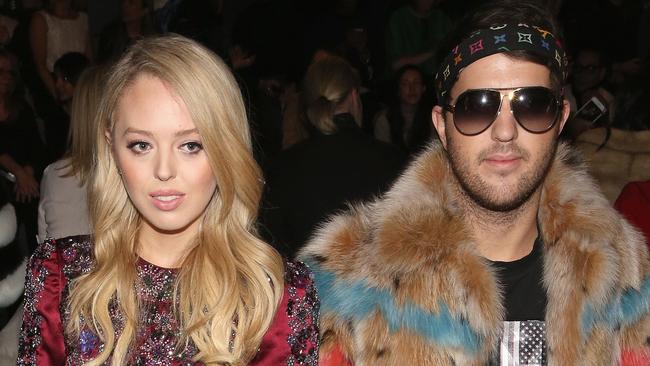 Tiffany Trump and Andrew Warren attend the Dennis Basso collection during, New York Fashion Week. Picture: Getty