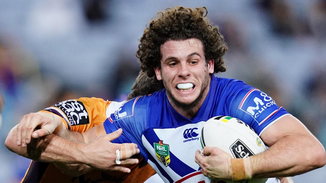 Adam Elliott was one of the Bulldogs players who got his gear off. (Photo by Cameron Spencer/Getty Images)