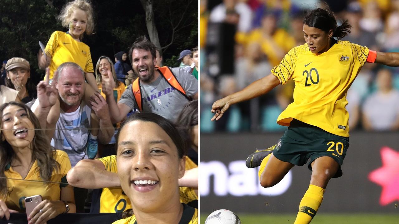 Sam Kerr made a young fan's night.