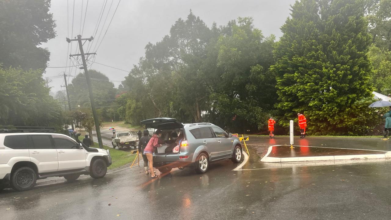 Flooding near Providore in Bellingen. Picture: Andrew Woodward