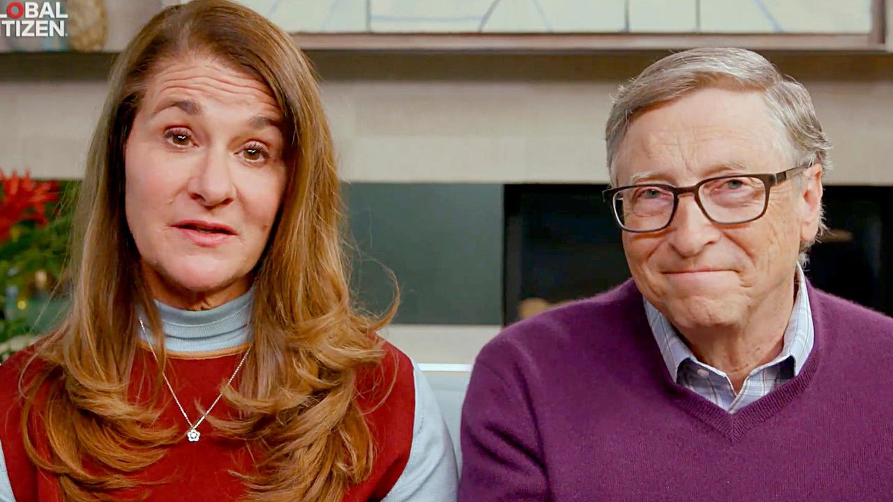 Melinda and Bill Gates. Picture: Global Citizen’s One World: Together At Home/AFP