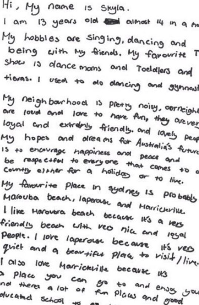 Letters from Aussie kids to Nauru. Pictures: Befriend a Child in Detention