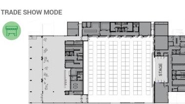 Plans for the revised Fairfield Showground Community and Events Centre. Picture: Planning documents.