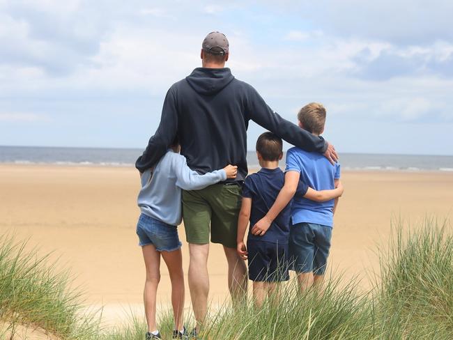 A photo posted to the offical instagram account of The Prince and Princess of Wales, of Prince William and children Luis, Charlotte and George, for Fathers Day. Credit: The Princess of Wales