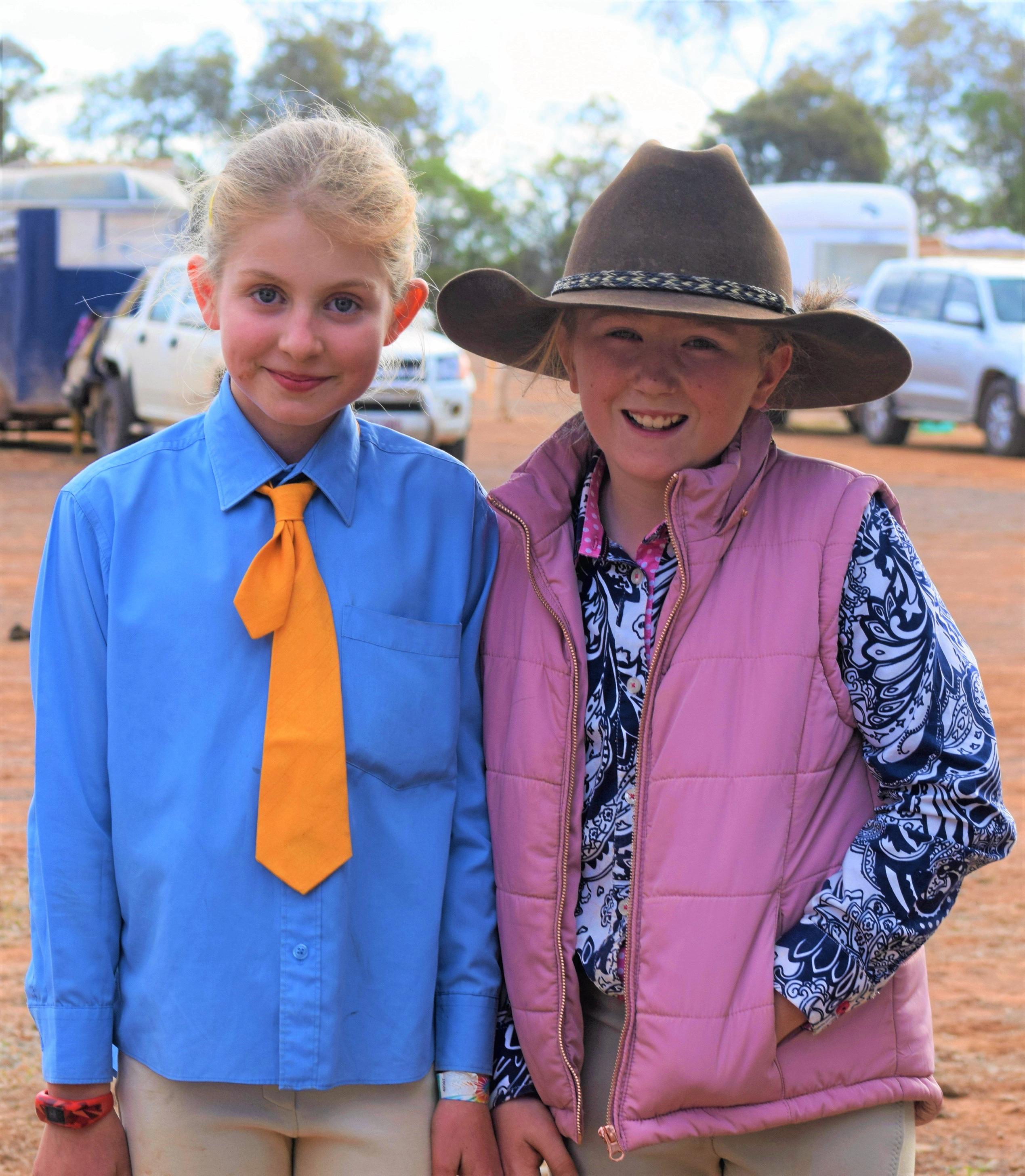 Alice Hubbard and Emily Wallis at the Hannaford Gymkhana and Fete. Picture: Kate McCormack